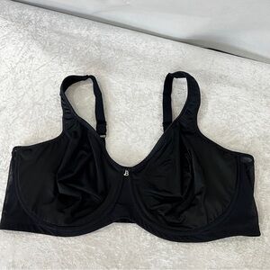 Breezies Underwire Full Coverage Bra Black Plus Size 46DDD